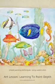 Coral reef painting by ana bikic #coralreef. Learn Painting Techniques Using Simple Watercolors Creative Jewish Mom