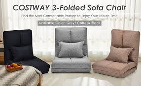folding lazy floor sofa bed with pillow