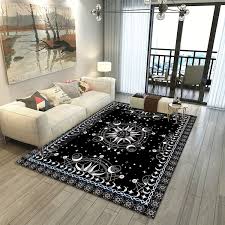 boho celestial area rug non slip carpet