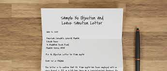 sle no objection letter or