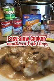 easy crock pot smothered pork chops
