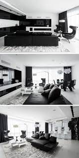 black and white interior