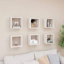 6 Piece Wall Cube Shelves Set