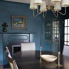 Blue Fireplace Wallpaper Design Ideas