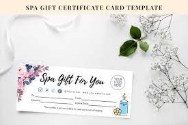 spa gift voucher certificate template
