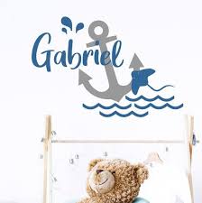 Personalised Ocean Theme Wall Sticker