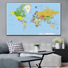 map decorative poster