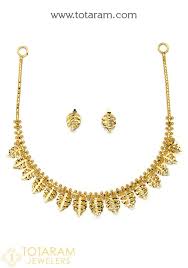 22k gold necklace earrings set 235