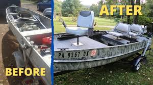 You just have to be smart about how you drive in the waves. V Hull Aluminum Boat Makeover Before And After Aluminum V Hull Bass Boat Duck Boat Conversion Youtube