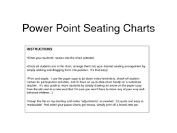 Use Power Point To Create Seating Charts