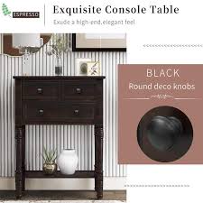 Espresso Rectangle Wood Console Table
