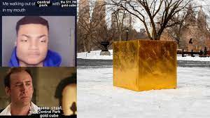 the central park gold cube was an nft