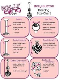 Navel Piercing Size Chart In 2019 Belly Button Piercing