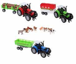 large kids farm tractor trailer with