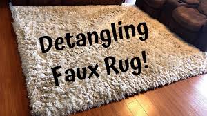 detangling faux rug get those hard to