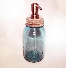 Blue Mason Jar Soap Or Lotion Dispenser