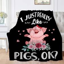 lovely cartoon pigs blanket pig gifts