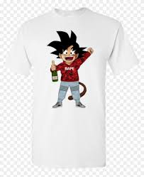 Goku drip refers to a series of fan art depicting dragon ball characters wearing hypebeast clothing, and most notably an artwork of character goku wearing a supreme shirt and a jacket with by any. Goku Bape T Shirt Supreme Goku Shirt Clipart 51108 Pikpng