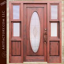 Oval Window Custom Wooden Door