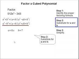 how to factor a cubed polynomial you