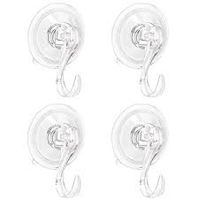 Strong suction cups with hooks. Buy Suction Cup Hooks 4pcs Heavy Duty Vacuum Strong Suction Cups With Hooks Large Clear Reusable Suction Cup Hook For Shower Bathroom Towel Window Glass Kitchen Utensils And Christmas Wreath Hanger Online