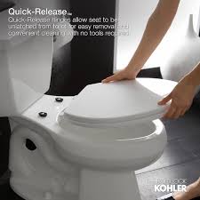 Kohler 75796 0 Cachet Nightlight Quiet Close Elongated Front Toilet Seat White
