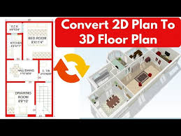 floor plan to 3d model 3d house
