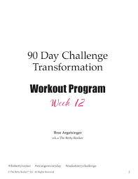 90 day workout plan 9 exles
