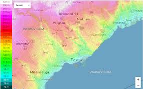 Amateur Ham Radio Frequency Topographic Map Toronto