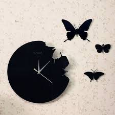 Black Acrylic Contemporary Wall Clocks