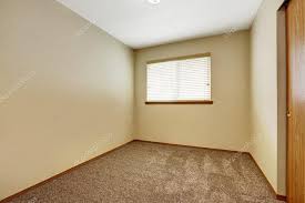 empty room with brown carpet floor
