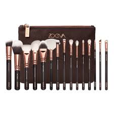 zoeva 15 pc rosegold makeup brush set