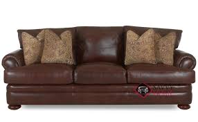 montezuma leather stationary sofa by
