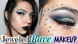 jeweled rave makeup new years