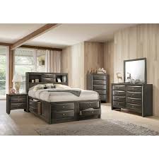 contemporary gray 4 piece queen bedroom