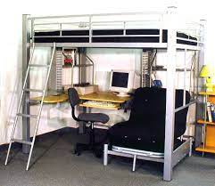 bed with desk underneath cool bunk beds