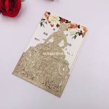 Us 47 5 5 Off 2019 Rose Gold Glitter Laser Cut Quinceanera Invitations Sweet 16th Birthday Invite Rose Wedding Invitation Cards In Cards
