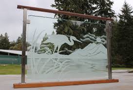 Custom Clearview Etched Glass Railing