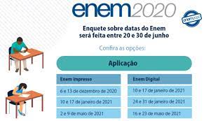 📐 quando vai sair o resultado do enem 2020: Enem 2020 Comecou A Enquete Para Escolher A Nova Data Do Enem 2020 Colegio Lourenco Filho