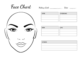 free blank face chart in pdf