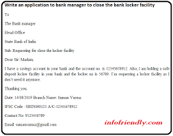 Sample confirmation letter of closed bank account is also available for download. Write An Application To Bank Manager To Close The Bank Locker Facility