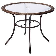 Tempered Glass Round Patio Dining Table