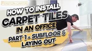 how to install carpet tiles in an
