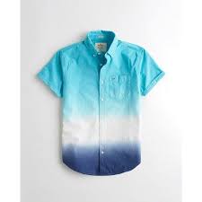Hollister Stretch Dip Dye Poplin Shirt 40 Liked On