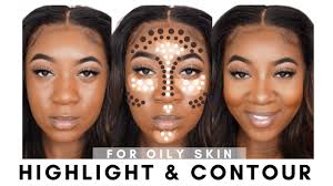 highlight and contour for oily skin