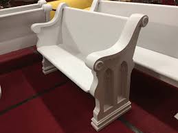 antique church pew painted 54