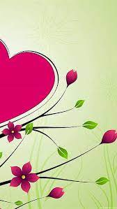 rose love heart flowers design