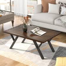 A demonstration of how to attach our metal table legs to a wood table top. 17 Stories Rustic Coffee Table Wood Top And Metal Legs Table For Living Room 43 Wayfair