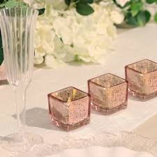 12 Pack 2 Square Mercury Glass Candle