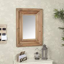 Large Rustic Wood Framed Wall Mirror